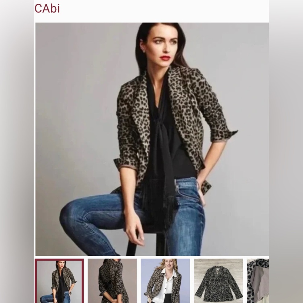 Cabi Jungle Leopard Jacket size 2 - never worn. Super soft material